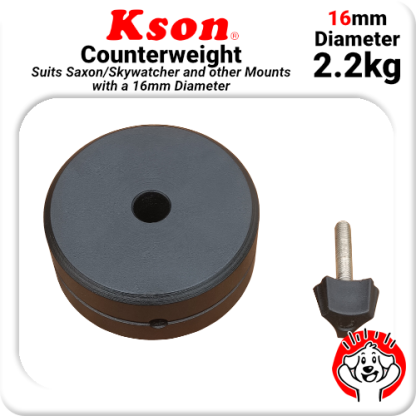 16mm Kson Counterweight for Saxon / Skywatcher + Other Mounts (2.2kg)