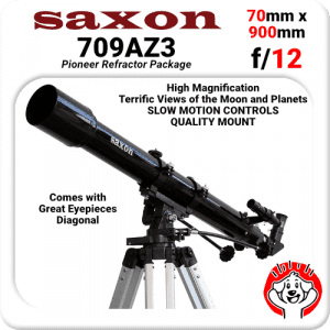 Saxon 709AZ3 70/900 Telescope Package for Beginners