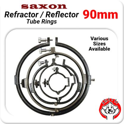 90mm Telescope Rings – Pair (x2) for Saxon 804AZ3 909AZ3 909EQ2 or similar