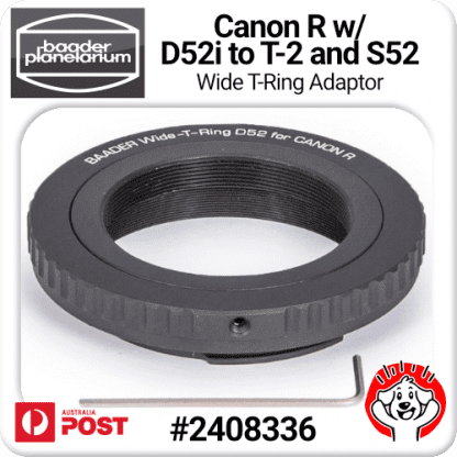 Baader Wide T-Ring Adaptor for Canon R D521 to T-2 and S52 #2408336
