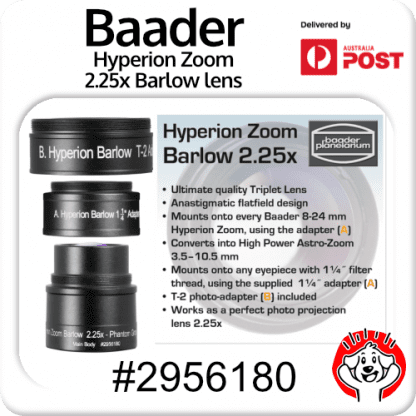 Baader 1.25″ Hyperion Zoom Barlow 2.25x