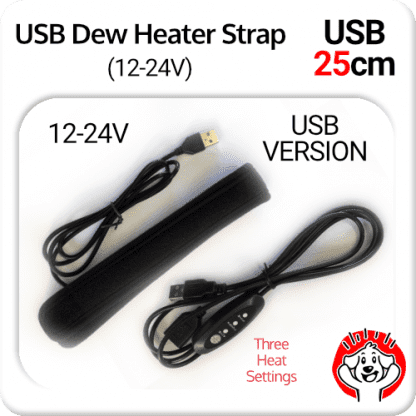 25cm Dew Heater Strap (10″ / 25cm long) (USB Type – 12-24V)