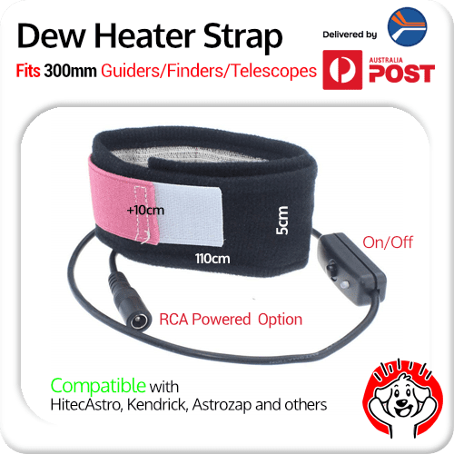 Dew Heater Strap for 11"+ / 300mm Guider, Finder or Telescope (43" / 110cm long)