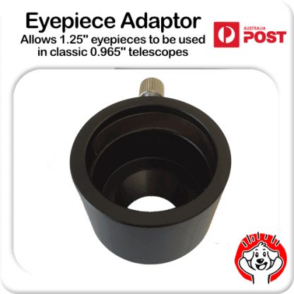 Eyepiece Adaptor – Allows 1.25″ eyepieces to be used in Classic 0.965″ Telescopes (31.75mm-24.5mm)