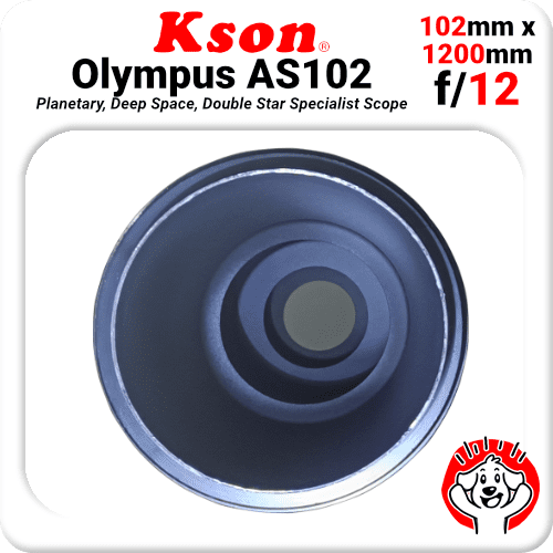 Kson "Olympus" AS102 Air Spaced Achromat f/12 (f/15 with aperture cap) refractor