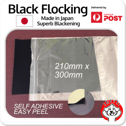 Black Felt Optical Blackening / Flocking Paper / Material Self Adhesive 210mm x 300mm