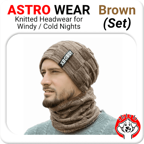Astronomy Knitwear - Outdoors Beanie and Scarf Set Brown