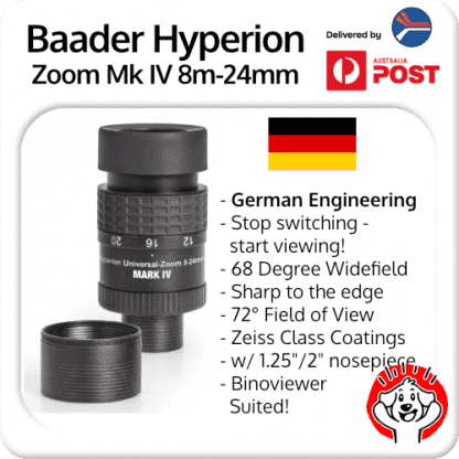 Baader Hyperion Mk IV Zoom – 1.25″ / 2″ 7 Element 8-24mm (Part # 2454826)