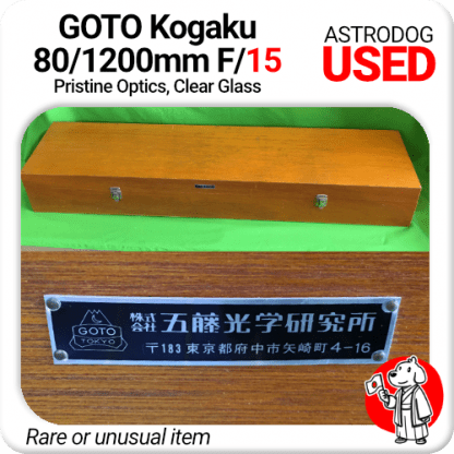 GOTO Kogaku (Japan) 80 / 1200 Classic Refractor f/15