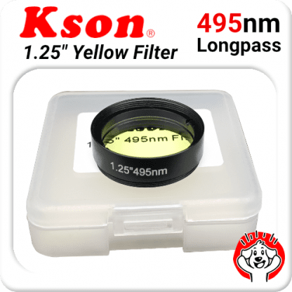 Kson 1.25″ 495nm Yellow Longpass (Chromatic Aberration Killer for Achromat Refractors)