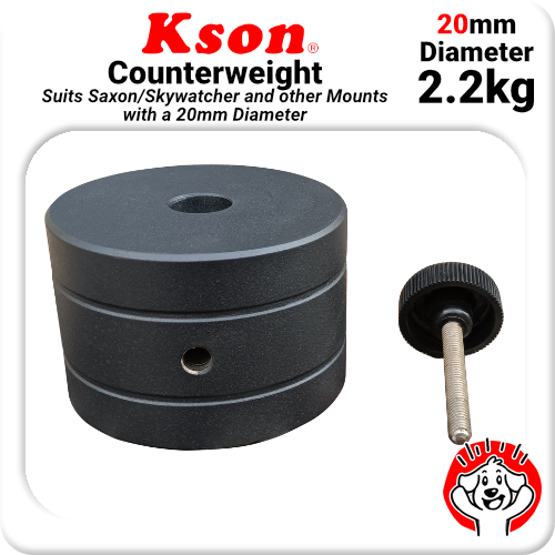 20mm Kson Counterweight for Saxon / Skywatcher + Other Mounts (2.2kg)