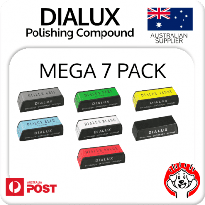 Dialux Polishing Buffing Compound MEGA 7 PACK – GREY, GREEN, YELLOW, BLUE, WHITE, BLACK, RED
