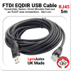 5m FTDI EQDIR Cable for Sky-Watcher EQ3 PRO, EQ5 PRO, HEQ5 Syntrek & PRO, EQM-35 PRO, AZ EQ5-GT, EQ6-R PRO, AZ EQ6-GT, EQ8, Orion Sirius EQ-G Mounts RJ45 Adaptor Cable
