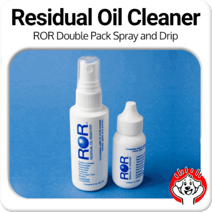 Residual Oil Remover (ROR) – Genuine Optical Cleaner – USA Product – (Spray and Drip Pack) 3 Oz