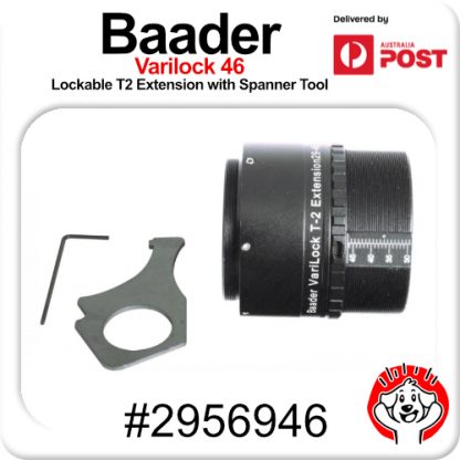 Baader VariLock 46, lockable T-2 Extension Tube 29-46mm with spanner tool (T-2 part #25V) Part # 2956946