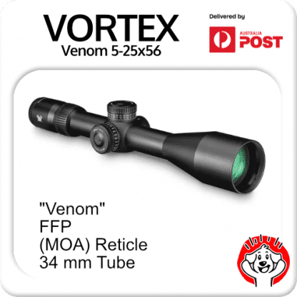 CROSSFIRE® VENOM® 5-25X56 FFP EBR-7C (MOA) Reticle | 34 mm Tube Rifle Scope